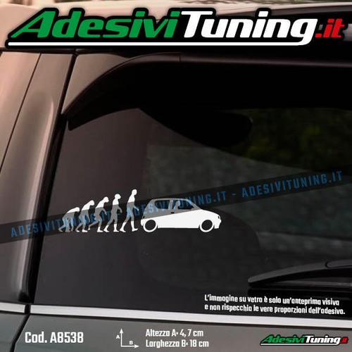 Adesivo evoluzione uomo auto - evoluzione, uomo-auto